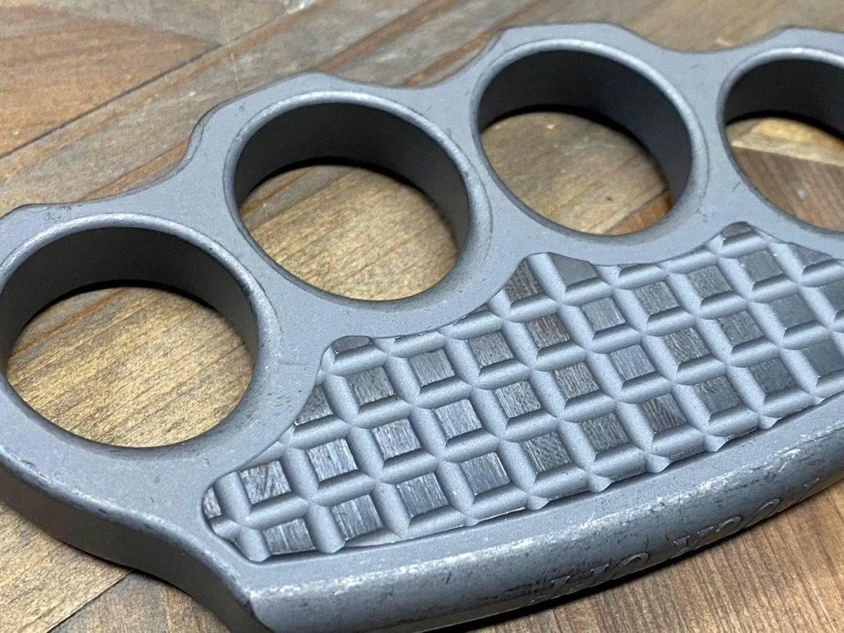 Microtech Marfione Custom Titanium Hand Tank 4-Hole Paperweight 3 Microtech Marfione Custom Titanium Hand Tank 4-Hole Paperweight - Image 3