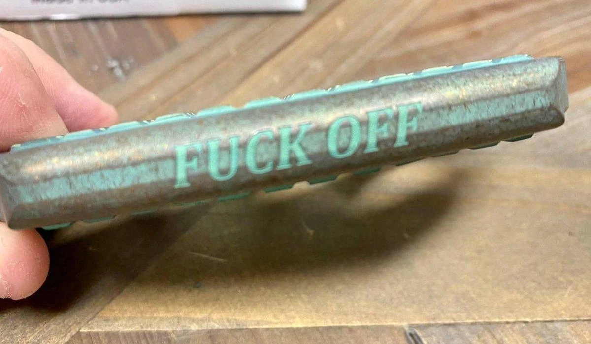 Microtech Marfione Custom Titanium Hand Tank 4-Hole Paperweight 7 Microtech Marfione Custom Titanium Hand Tank 4-Hole Paperweight - Image 7