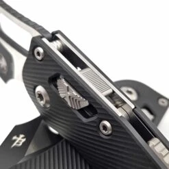 Microtech Stitch Ram-Lok 169RL-1FL Fluted Black Aluminum Black Standard -Helle Shop microtech microtech stitch ram lok 169rl 1fl fluted black aluminum black standard 40082177425620