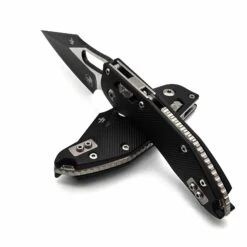 Microtech Stitch Ram-Lok 169RL-1FL Fluted Black Aluminum Black Standard -Helle Shop microtech microtech stitch ram lok 169rl 1fl fluted black aluminum black standard 40082177523924