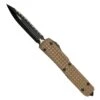 Microtech Ultratech D/E Tan Frag G-10 Tactical Full Serrated Signature 122-3FRGTTAS