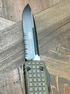 Microtech Ultratech S/E Partial Serrated OD Green Frag G-10 Tactical Signature Series 121-2FRGTODS -Helle Shop microtech microtech ultratech s e partial serrated od green frag g 10 tactical signature series 121 2frgtods 39393632977108