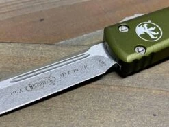 Microtech UTX-70 148-10OD S/E OTF Stonewash OD Handle Auto Knife -Helle Shop microtech microtech utx 70 148 10od s e otf stonewash od handle auto knife 39393633140948