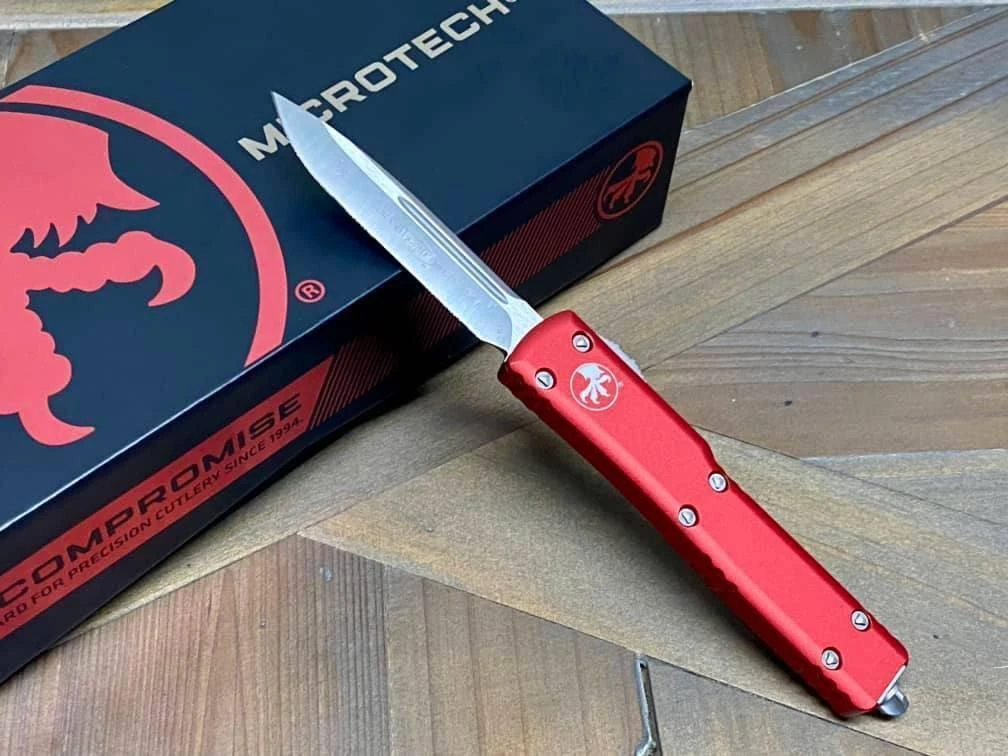 Microtech UTX-70 148-4RD S/E OTF Stonewash Auto Knife 1 Microtech UTX-70 148-4RD S/E OTF Stonewash Auto Knife