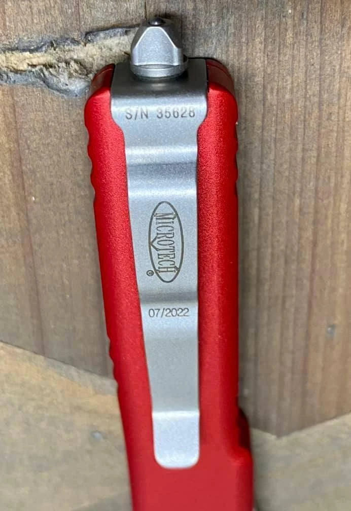 Microtech UTX-70 148-4RD S/E OTF Stonewash Auto Knife 2 Microtech UTX-70 148-4RD S/E OTF Stonewash Auto Knife - Image 2