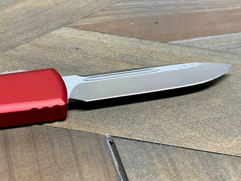 Microtech UTX-70 148-4RD S/E OTF Stonewash Auto Knife 5 Microtech UTX-70 148-4RD S/E OTF Stonewash Auto Knife - Image 5