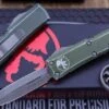 Microtech UTX-85 232-10 DOD Distressed OD Green OTF D/E 3" Dagger Stonewash