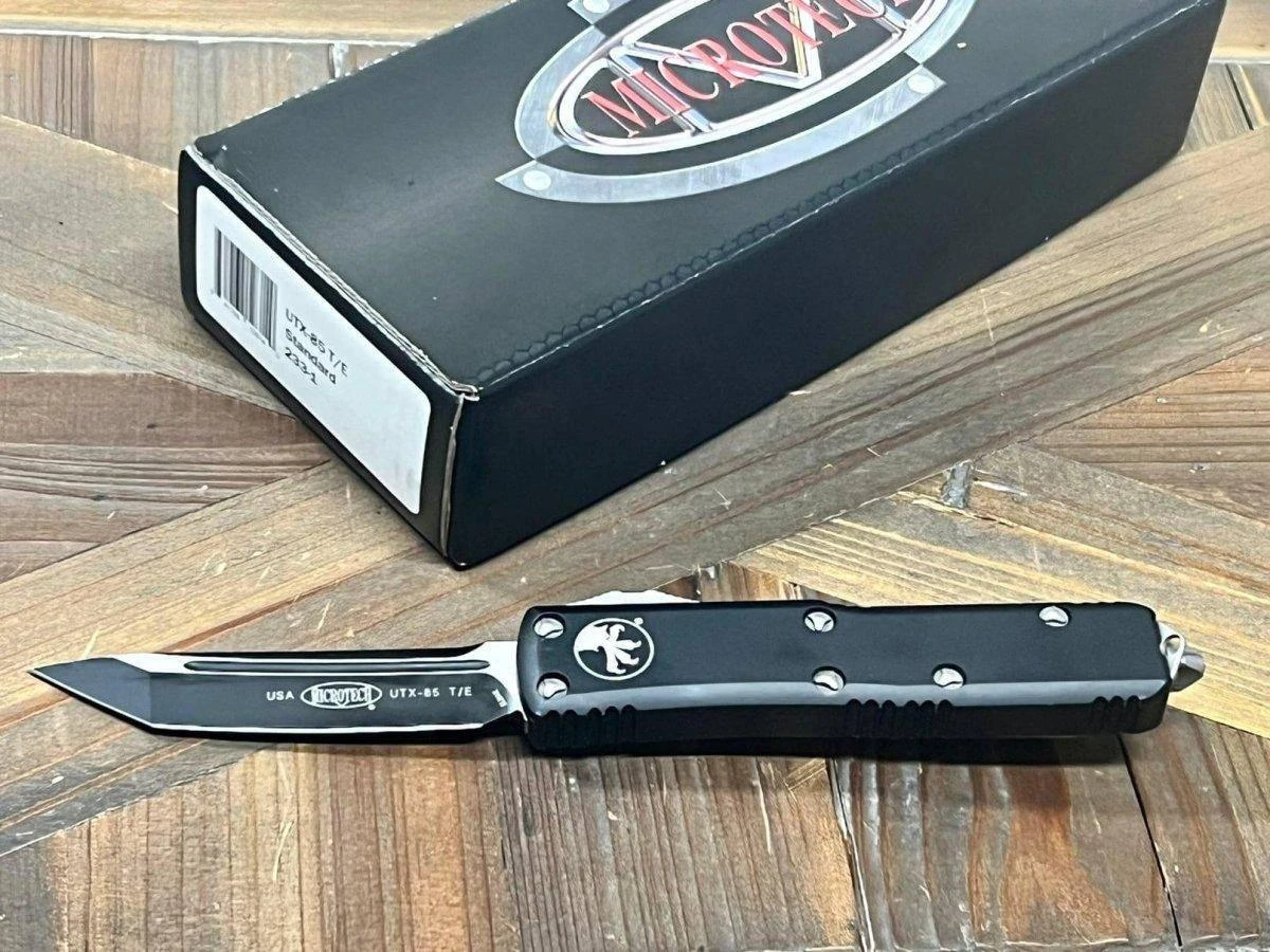 Microtech UTX-85 233-1 T/E Black Auto OTF Knife (Pre-Owned) 1 Microtech UTX-85 233-1 T/E Black Auto OTF Knife (Pre-Owned)