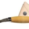 Morakniv Mora 162 Double-Edged Hook Knife 2.16" 12C27 Stainless Steel Blade Birch Wood Handle Leather Sheath