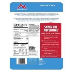 Mountain House Chicken & Rice Pro-Pak Hiking, Survival & Emergency Food (Pouch) -Helle Shop mountain house mountain house chicken rice pro pak hiking survival emergency food pouch 40444398371028