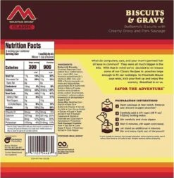 Mountain House Classic Biscuits And Gavy Survival & Emergency Food (3 Servings) -Helle Shop mountain house mountain house classic biscuits and gavy survival emergency food 3 servings 39393643004116