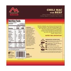 Mountain House Classic Chili Mac With Beef Survival & Emergency Food (3 Servings) -Helle Shop mountain house mountain house classic chili mac with beef survival emergency food 3 servings 39393644576980