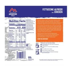 Mountain House Fettuccine Alfredo With Chicken Hiking, Survival & Emergency Food (Pouch) -Helle Shop mountain house mountain house fettuccine alfredo with chicken hiking survival emergency food pouch 39393643364564