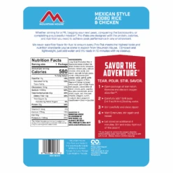 Mountain House Mexican Style Adobo Rice & Chicken Pro-Pak Hiking, Survival & Emergency Food (Pouch) -Helle Shop mountain house mountain house mexican style adobo rice chicken pro pak hiking survival emergency food pouch 40444427043028