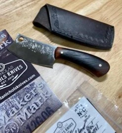 Nic Nichols Mini Cleaver Makers Mark Bourbon Handles Limited Edition -Helle Shop nicholas nichols nic nichols mini cleaver makers mark bourbon handles limited edition 41987265495252