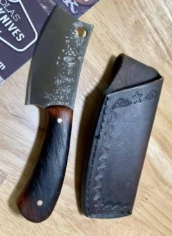 Nic Nichols Mini Cleaver Makers Mark Bourbon Handles Limited Edition -Helle Shop nicholas nichols nic nichols mini cleaver makers mark bourbon handles limited edition 41987265757396