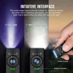 OLIGHT Arkfeld UV 365nm Black Light With 1000 Lumens White LED Flashlight Rechargeable Flat Flashlight For Outdoors, Emergency, Pet Urine Detection -Helle Shop olight olight arkfeld uv 365nm black light with 1000 lumens white led flashlight rechargeable flat flashlight for outdoors emergency pet urine detection 39493136842964