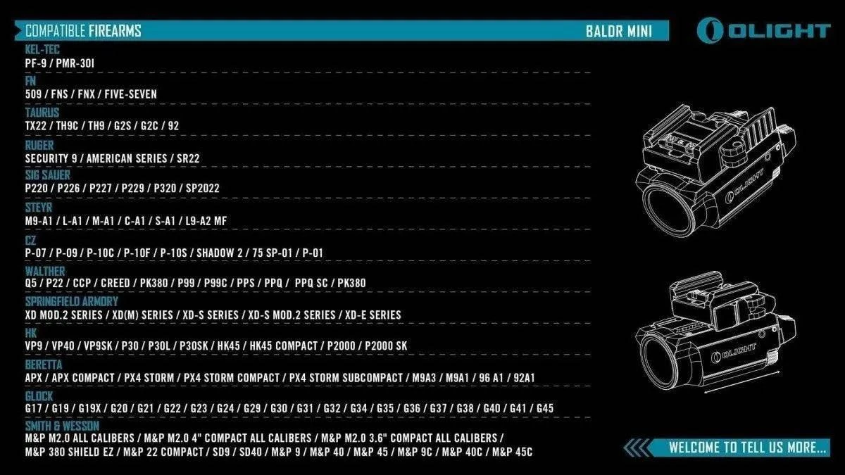 Olight Baldr Mini Weaponlight 600 Lumens 13 Olight Baldr Mini Weaponlight 600 Lumens - Image 13