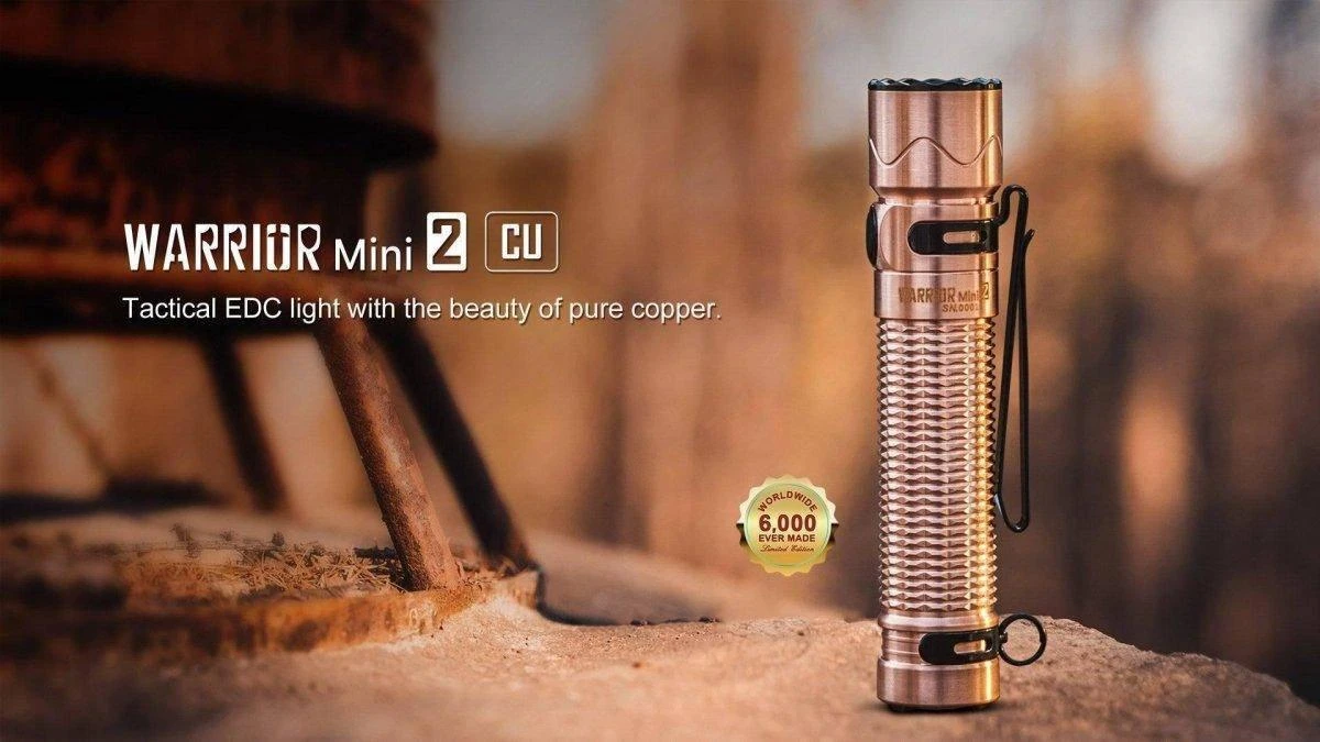Olight Warrior Mini 2 Copper Limited Ed EDC Tactical Light (1750 Lumens) 3 Olight Warrior Mini 2 Copper Limited Ed EDC Tactical Light (1750 Lumens) - Image 3