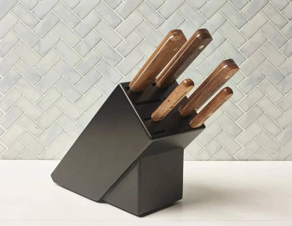 OLD HICKORY 5 PC KITCHEN KNIFE SET WITH BLOCK (USA) ) 2 OLD HICKORY 5 PC KITCHEN KNIFE SET WITH BLOCK (USA) ) - Image 2