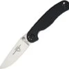 Ontario RAT 2 Folding Knife 3.0" Satin Plain Blade, Black Nylon Handles - 8860