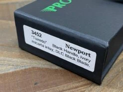 Pro-Tech 3452 Newport Tuxedo Auto Folding Knife 3" S35VN -Helle Shop protech knives pro tech 3452 newport tuxedo auto folding knife 3 s35vn 39393709621460