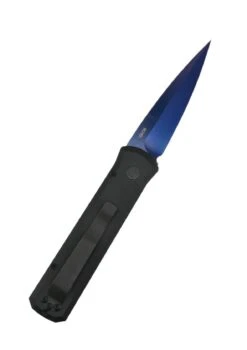 Pro-Tech 721-SB Godson Automatic Black Alum Handles W/ Sapphire Blue Blade (3.15" 154CM) -Helle Shop protech knives pro tech 721 sb godson automatic black alum handles w sapphire blue blade 3 15 154cm 41818087882964