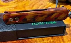 Pro-Tech 921-DF1 Godfather Auto Del Fuego Custom Knife (4") -Helle Shop protech knives pro tech 921 df1 godfather auto del fuego custom knife 4 39393710702804