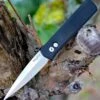 Pro-Tech 921-SATIN Godfather Auto Black Handle Knife (4")