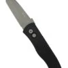 Pro-Tech E7T05 Emerson CQC7 Auto Folding Knife 3.25" 154CM Tanto Plain Blade Black Jigged Handles