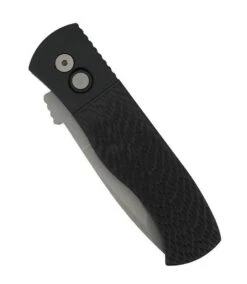 Pro-Tech E7T05 Emerson CQC7 Auto Folding Knife 3.25" 154CM Tanto Plain Blade Black Jigged Handles -Helle Shop protech knives pro tech e7t05 emerson cqc7 auto folding knife 3 25 154cm tanto plain blade black jigged handles 39748303093972