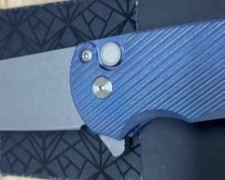 Pro-Tech Malibu 5241 Blue Titanium Custom Reverse Tanto Flipper -Helle Shop protech knives pro tech malibu 5241 blue titanium custom reverse tanto flipper 41987231645908