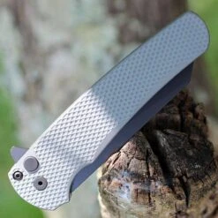 Pro-Tech Malibu Grey Textured (3.5" Blk Reverse Tanto) 5206-GREY -Helle Shop protech knives pro tech malibu grey textured 3 5 blk reverse tanto 5206 grey 39393713389780