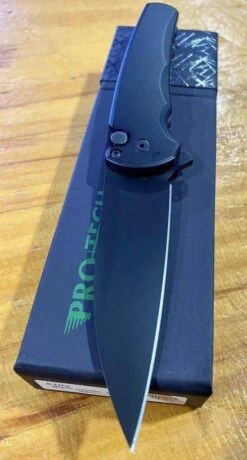 Pro-Tech Malibu Wharncliffe Flipper Knife (3.3" DLC) -Helle Shop protech knives pro tech malibu wharncliffe flipper knife 3 3 dlc 41987161129172