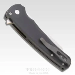 Pro-Tech Malibu Wharncliffe Plunge Lock Flipper Knife Black (3.3" Stonewash) -Helle Shop protech knives pro tech malibu wharncliffe plunge lock flipper knife black 3 3 stonewash 41986484043988