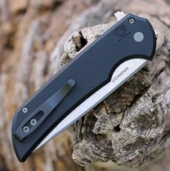 Pro-Tech Mordax MX101 MagnaCut Knife Black Handle Stonewash Plain Edge (USA) -Helle Shop protech knives pro tech mordax mx101 magnacut knife black handle stonewash plain edge usa 39393714602196