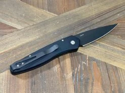 Pro-Tech Newport 3407 Auto Knife Black (3") (Black Blade) -Helle Shop protech knives pro tech newport 3407 auto knife black 3 black blade 41987038150868