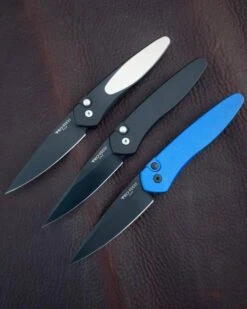 Pro-Tech Newport 3407-BLUE Auto Knife Black (3") (Blue Handle) -Helle Shop protech knives pro tech newport 3407 blue auto knife black 3 blue handle 39393716535508
