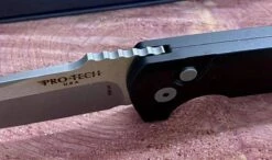 Pro-Tech Rockeye Auto Black Handle, Stonewash S35VN Blade LG301 -Helle Shop protech knives pro tech rockeye auto black handle stonewash s35vn blade lg301 41987228893396