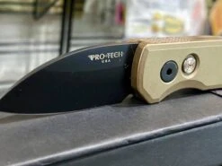 Pro-Tech Runt 5 R5112 Auto Solid Bronze (1.9" 20CV Black DLC) -Helle Shop protech knives pro tech runt 5 r5112 auto solid bronze 1 9 20cv black dlc 39393717321940