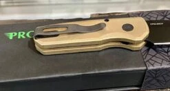 Pro-Tech Runt 5 R5112 Auto Solid Bronze (1.9" 20CV Black DLC) -Helle Shop protech knives pro tech runt 5 r5112 auto solid bronze 1 9 20cv black dlc 39393717420244