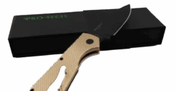 Pro-Tech Strider PT236 PT+ Auto Folding Knife 3.05" MagnaCut Black DLC Drop Point Blade AlBronze Bronze Handles -Helle Shop protech knives pro tech strider pt236 pt auto folding knife 3 05 magnacut black dlc drop point blade albronze bronze handles 39443942146260