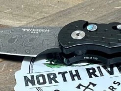 Pro-Tech T530-DAMA Tactical Response 5 Auto Knife (3.25" Black) Damascus -Helle Shop protech knives pro tech t530 dama tactical response 5 auto knife 3 25 black damascus 39393720336596