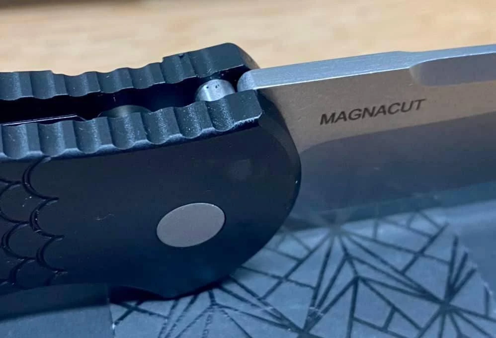 Pro-Tech TR-3 MC1 Magnacut Knife Fish Scale Black 7 Pro-Tech TR-3 MC1 Magnacut Knife Fish Scale Black - Image 7