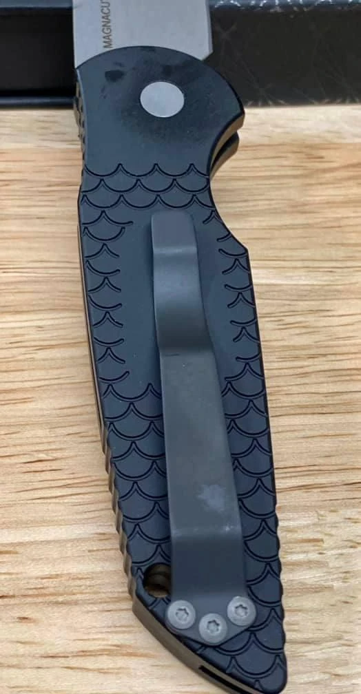 Pro-Tech TR-3 MC1 Magnacut Knife Fish Scale Black 8 Pro-Tech TR-3 MC1 Magnacut Knife Fish Scale Black - Image 8