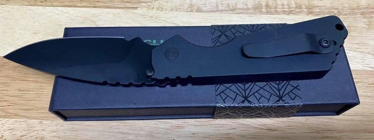 Protech Strider SnG Auto 2403-OP Operator Black W/Tritium Button 4 Protech Strider SnG Auto 2403-OP Operator Black W/Tritium Button - Image 4