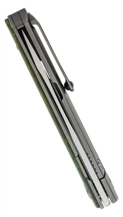 Boker Burnley Limited Edition Kwaiken Mini Flipper Knife 3.03" M390 Satin Blade, Green Carbon Fiber Titanium Handles -Helle Shop s l1600 5