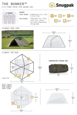 Snugpak Bunker 3 Person Tent / Tactical Shelter (Olive) -Helle Shop snugpak snugpak bunker 3 person tent tactical shelter olive 41986459435220