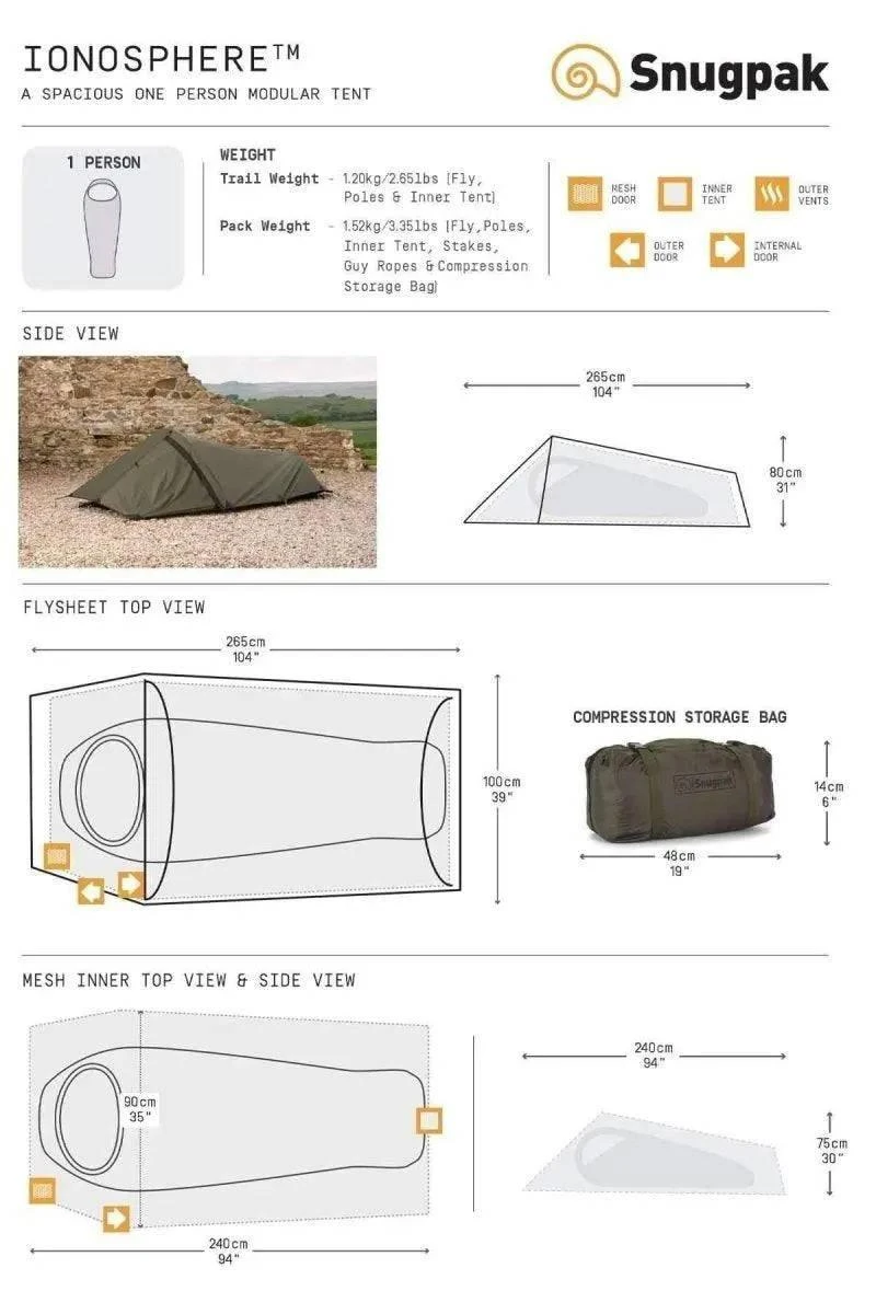 Snugpak Ionosphere Tent 1 Person Tent 2 Snugpak Ionosphere Tent 1 Person Tent - Image 2