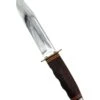 KA-BAR Knives 1207 Vintage Leather Stacked Fixed Blade